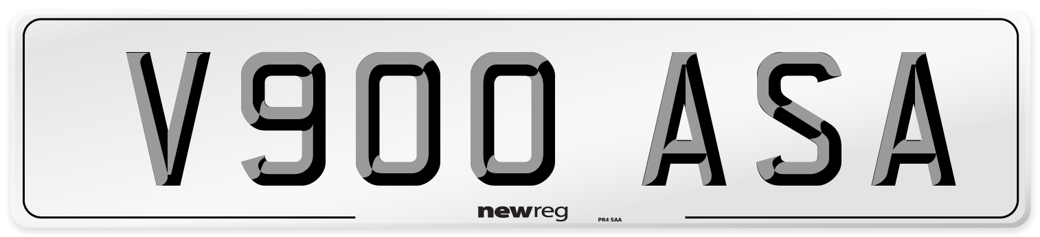 V900 ASA Number Plate from New Reg